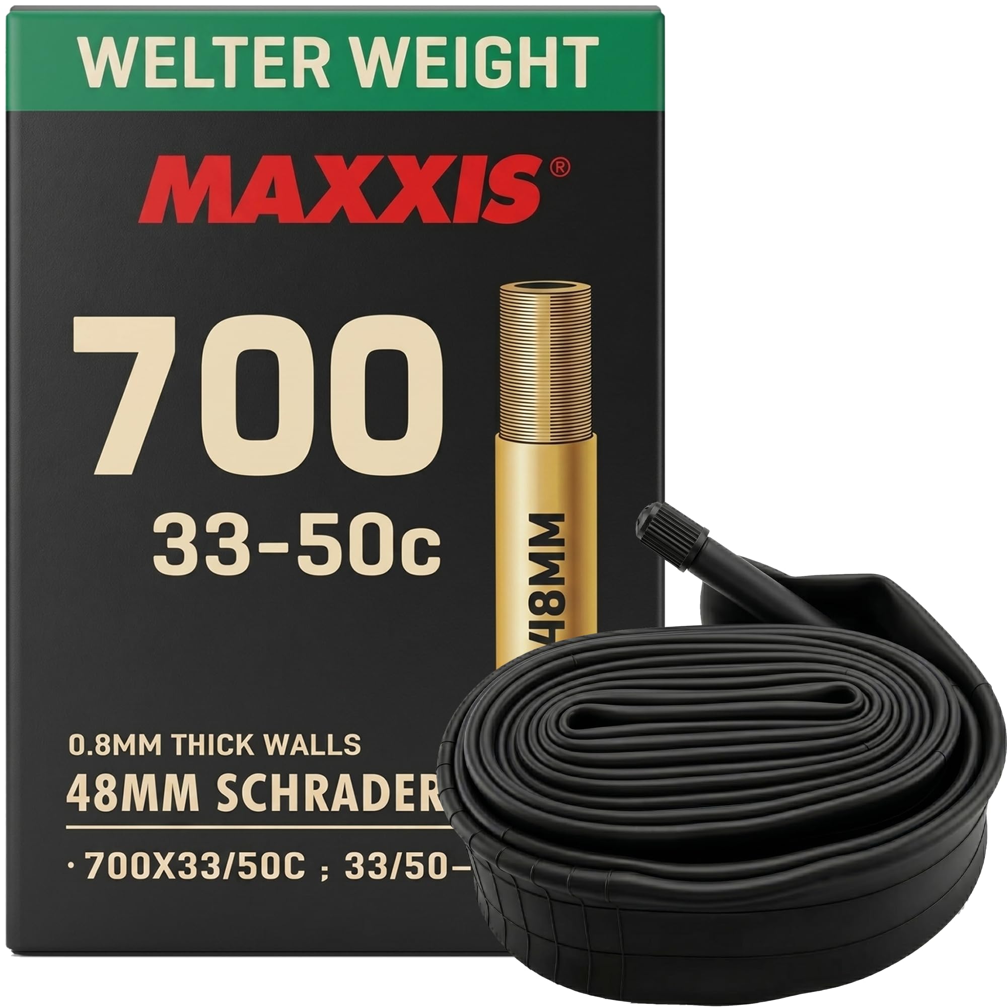 Amazon.com : Maxxis Heavy Duty Tube | 48mm Schrader Valve | Gravel