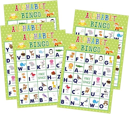 Miniatura 2 de Juego de bingo del alfabeto, juego educativo de aprendizaje de letras para niños a partir de 4 años en adelante, aula, hogar, suministros para