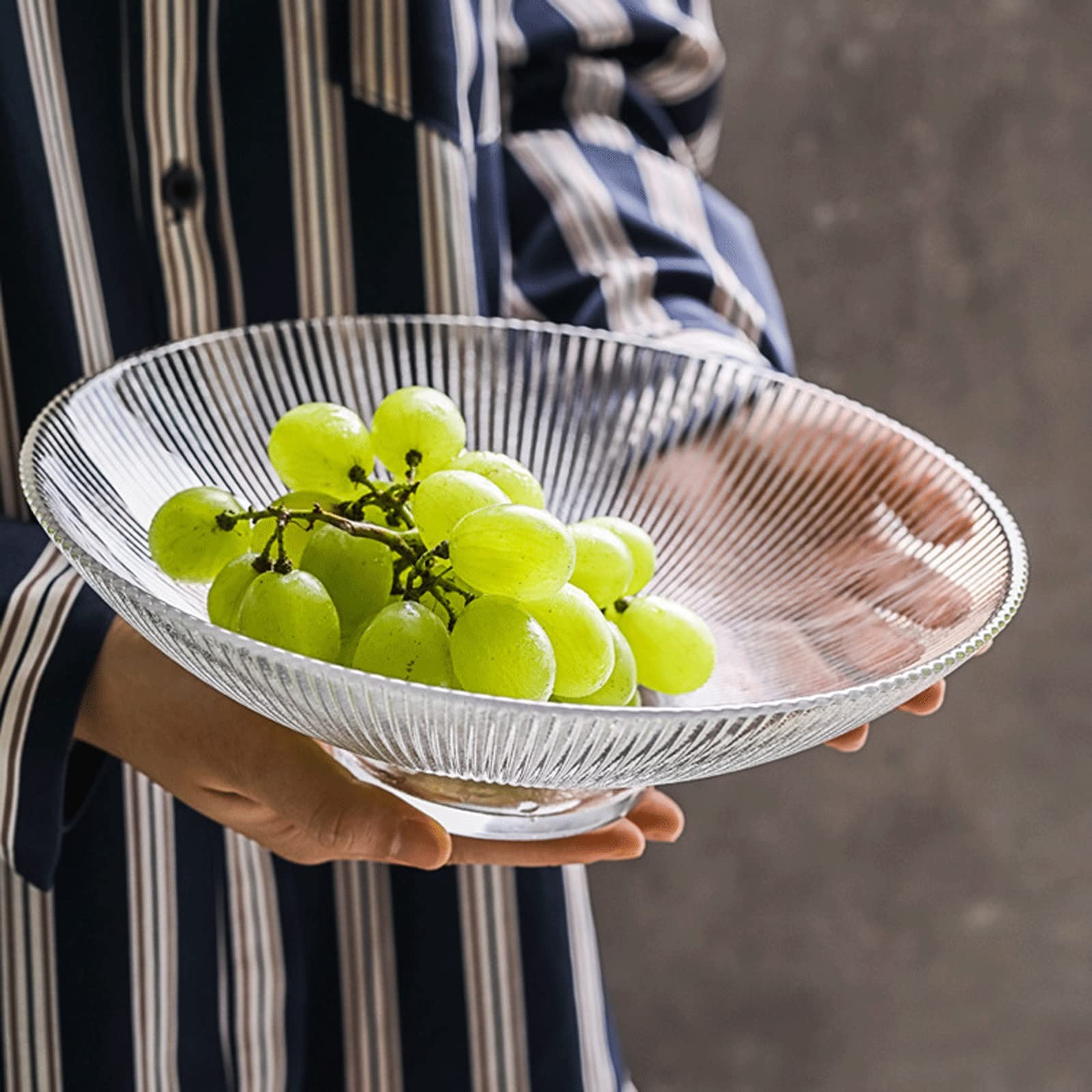 Foodservice Vassoio Vassoio trasparente vassoio di vetro for serving vassoio vassoio di frutta vassoio for la casa adatto for frutta dessert home decor per Feste, Tavolo, Cucina ( Size : B )