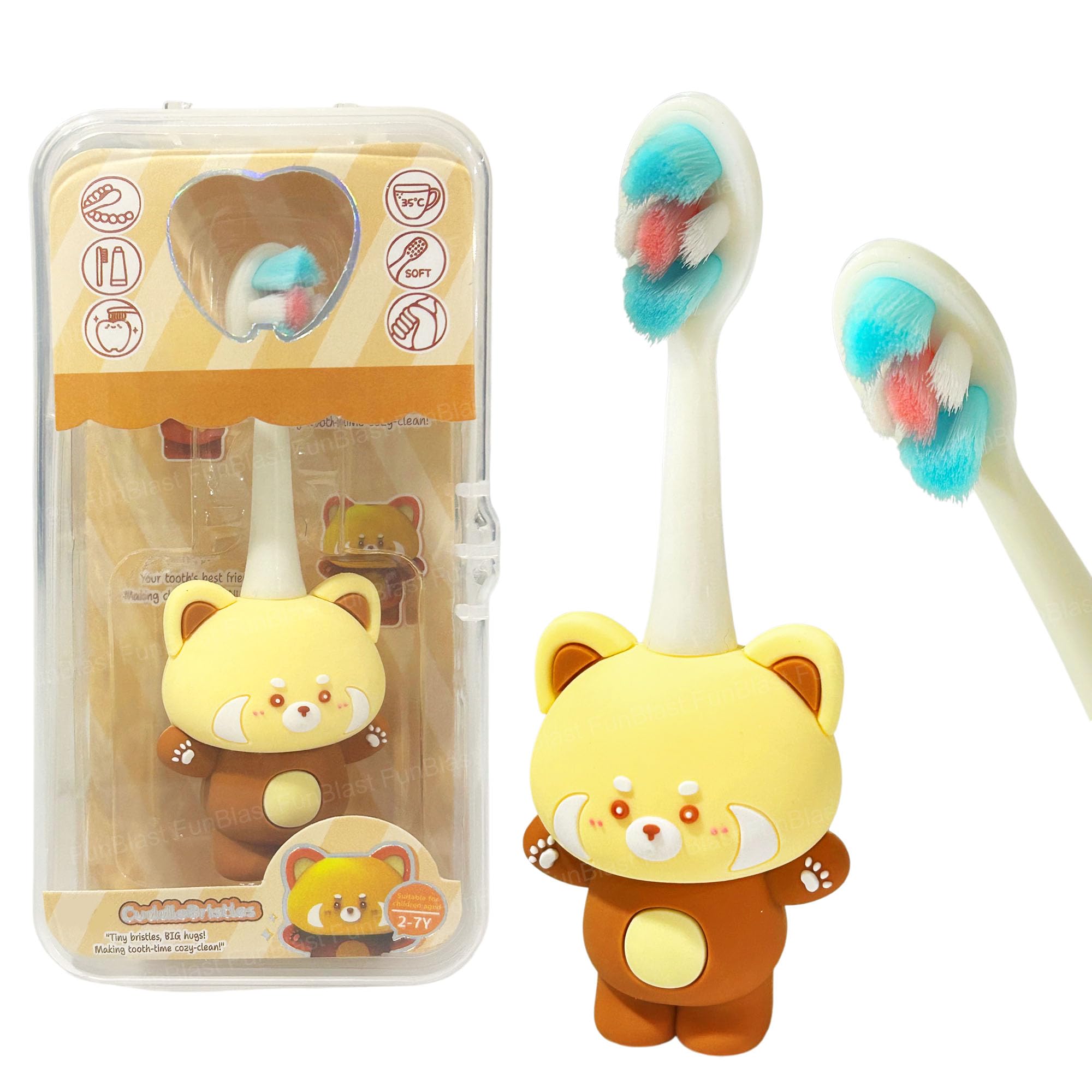 FunBlast Kids Toothbrush – Animal Design Soft Tooth Brush, Extra Microfiber Soft Bristles Toothbrush for 3-6 Years old Children, Manual Toothbrush for Kids, Boys and Girls (FoxB)-image-31