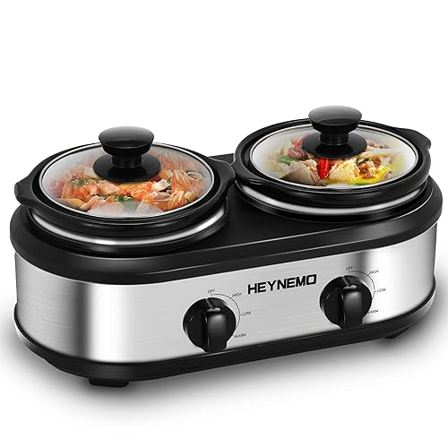 Double Slow Cooker, Buffet Servers and Warmers, Dual 2 Pot
