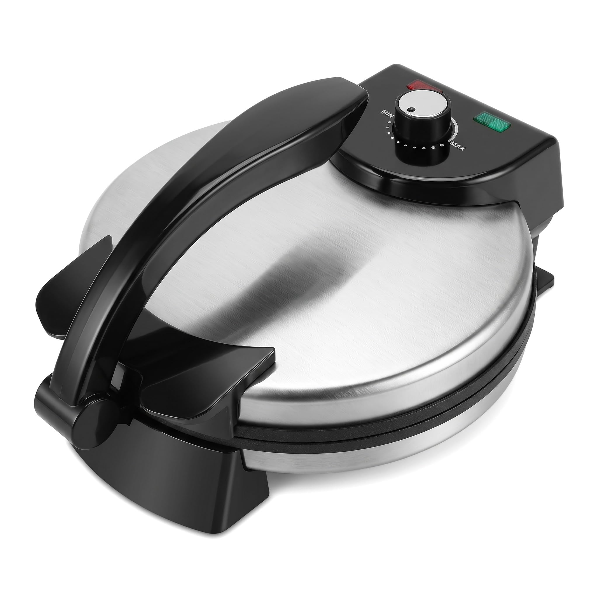 1800W Elektryczna Maszyna Roti, 12-Calowa Dwustronna Prasa Z Regulowanymi Światłami Temp & LED, Nie Przywierająca Powierzchnia Dla Szybkiego Chapati, Tortilla, Naleśniki Gotowanie W Kompaktowej Przest
