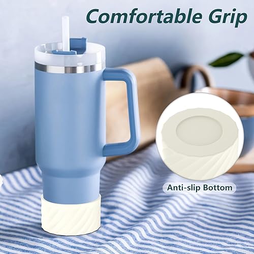 Miniatura 4 de GeeRic Funda protectora de silicona compatible con Stanley Quencher, funda inferior antideslizante para botellas de agua Hydroflask de 12 a 40 onzas