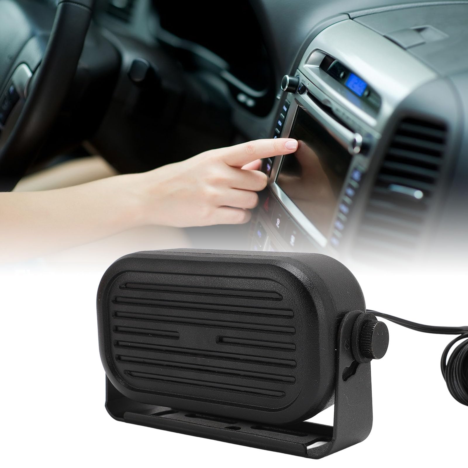 Topiky Mini Altavoz Externo Alto y Claro Altavoz Externo para Automóvil de 7 W con Cable de 14.76 Pies de Longitud, Compatible con la Mayoría de Las Radios de Automóvil, Radios CB,
