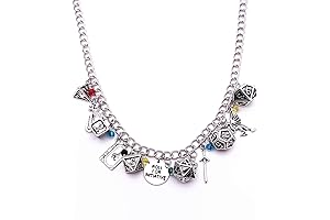 Dungeons and Dragons Necklace Pendant Inspired Fantasy Jewelry DND Necklace Gifts for Girl