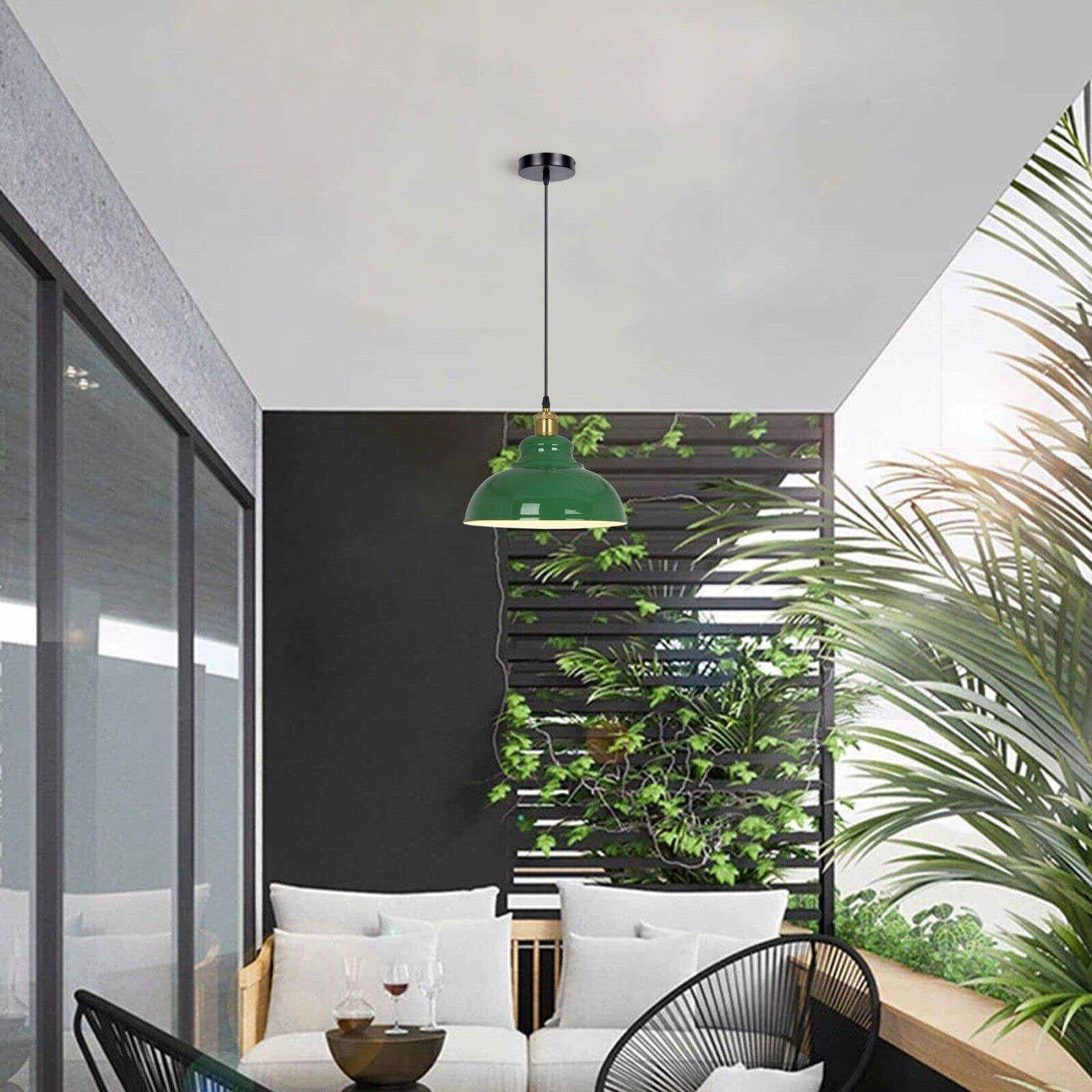 Ledsone Vintage 3 Head Dome Shape Pendant Lights Industrial Suspended