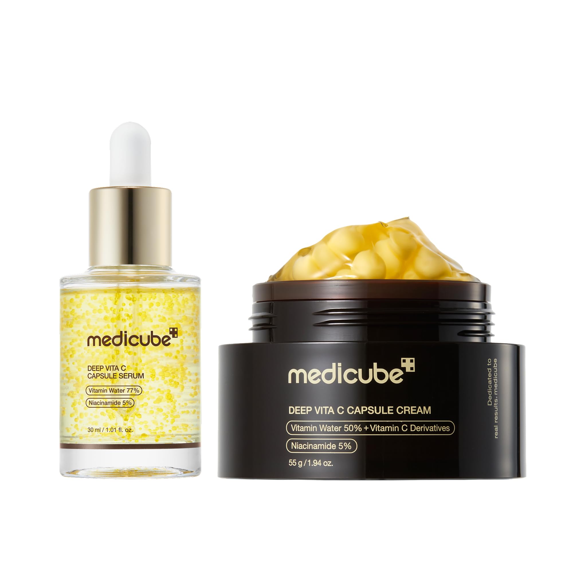 【medicube】 DEEP VITA C SERUM セット Amazon.com: medicube Deep Vita C Capsule Serum & Cream Duo