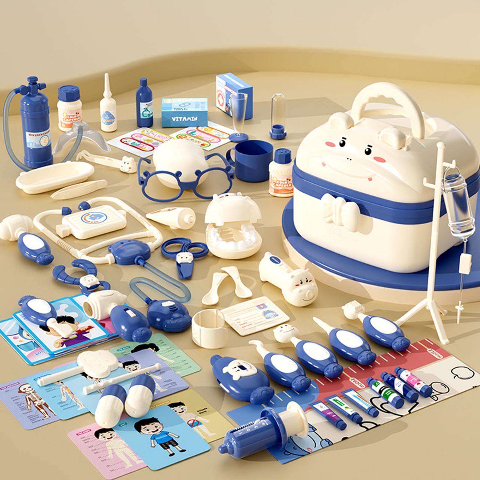Arzt Rollenspiel-Set Für Kinder,Verkleidungsset als Doktor im Koffer | Design für Kinder - Rollenspiel Set, Medizinisches Spielset, Doktor Spiel, Vielseitig Einsetzbar Mit Beleuchtung Und Soundeff