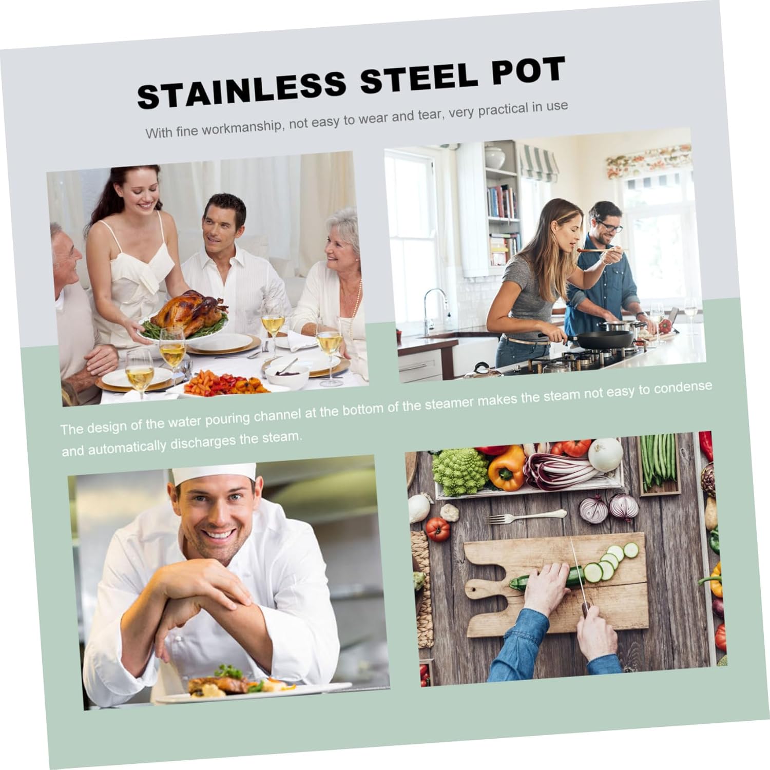 Lightweight Noodle Pot Strainer Lid Stainless Steel Cookware Bowl Lid for Easy Cleaning