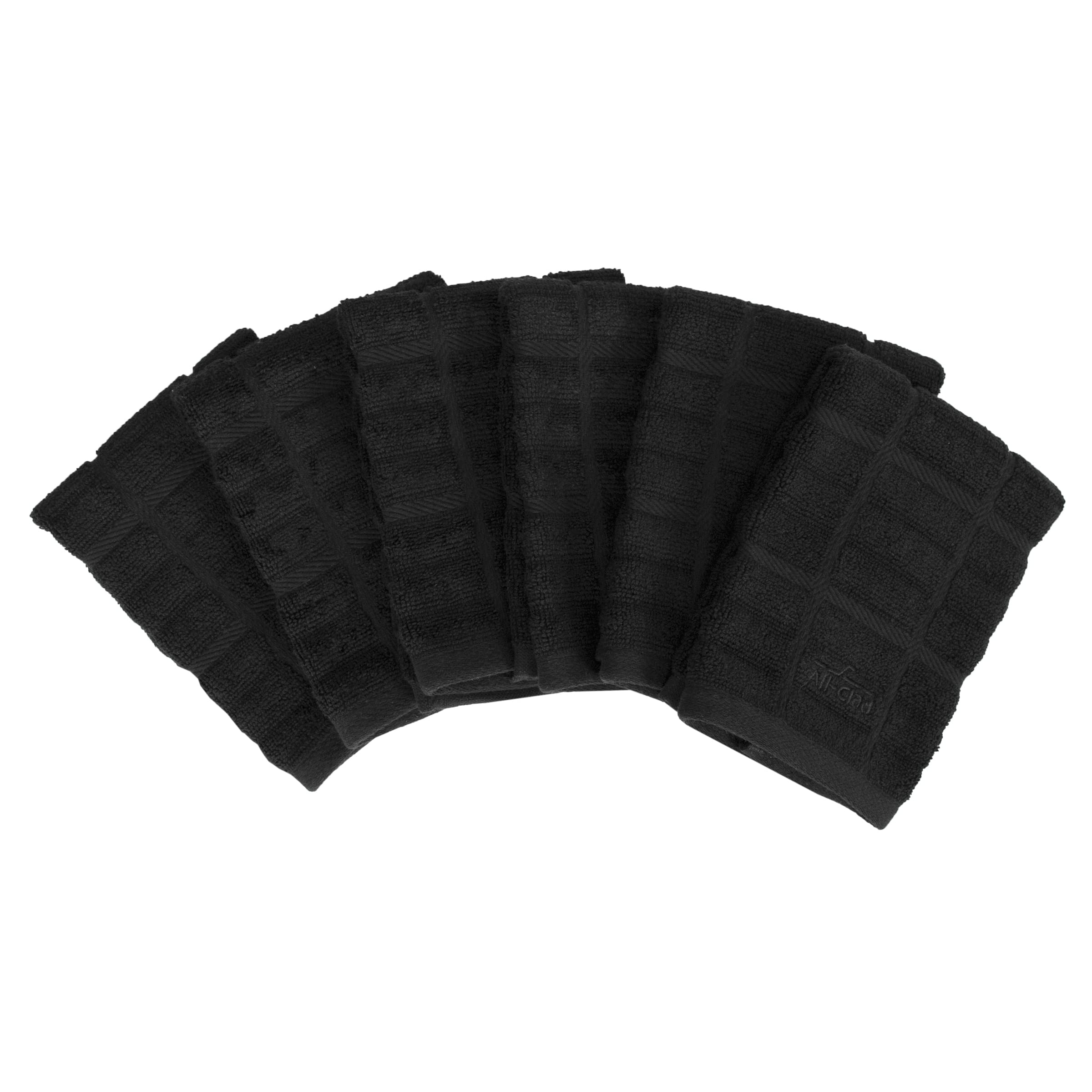All-Clad 89301 - Strofinaccio in cotone, Cotone, Nero, 6-Pack