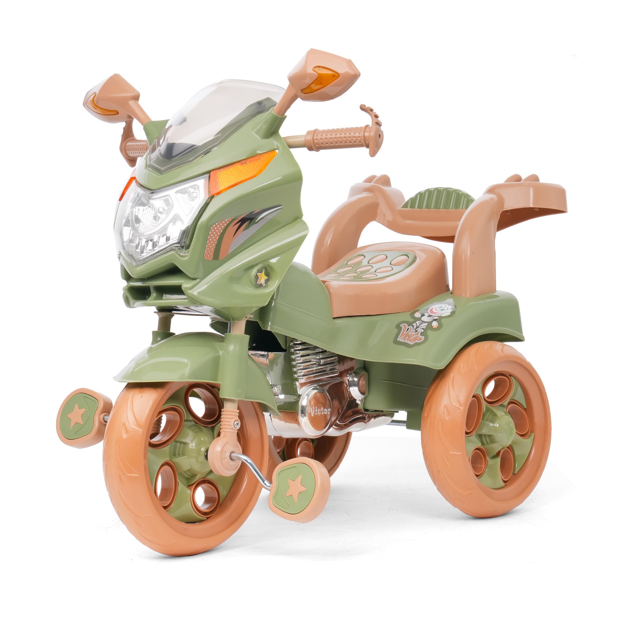 - Victor Rider Ride-on Trike for Kids with Musical Horn and Lights 1.3 to 3.5 Years Tricycle (Green)