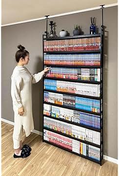 Amazon.co.jp: 本棚 薄型 大容量