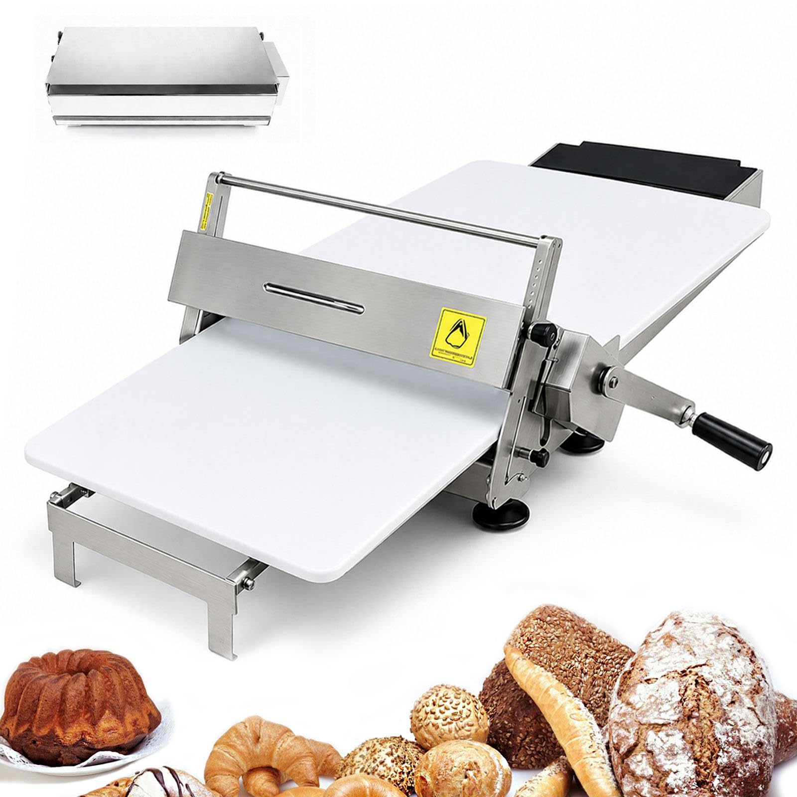 Laminadora de masa profesional ajustable de 0 a 25 mm para estirar masa de tarta y pan