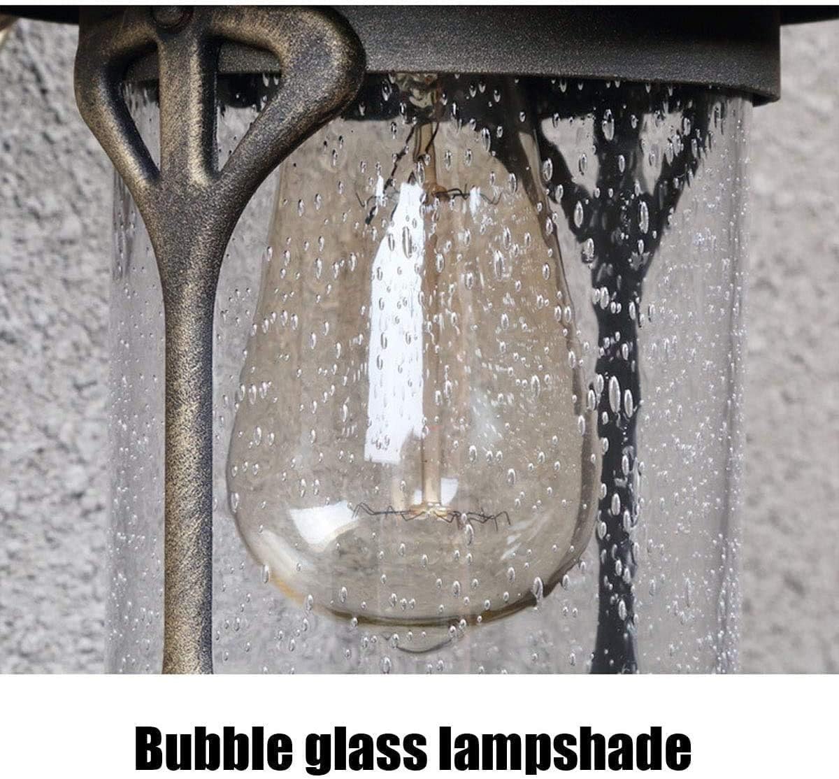 Bracket Light Antique Hallway Lamp, Glass Lampshade, Aluminum Porch Light E27 Retro Outdoor Bracket Lights, Waterproof Wall Lamp Vintage, Outside Bracket Lights for Patio, Indoor, Stairs, Garde