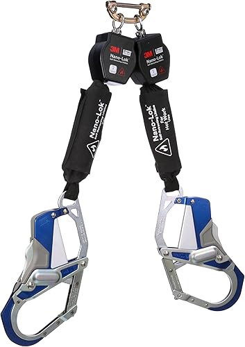 3M DBI-SALA Nano-Lok - Línea de vida autoretráctil con conexión rápida 3100572, red, gancho de agarre cómodo, 6 pies