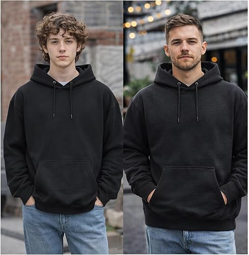 Miniatura 4 de Maydear Sudadera con capucha personalizada para hombres y mujeres – Sudadera unisex personalizada con foto, logotipo o texto, Negro, Tamaño único