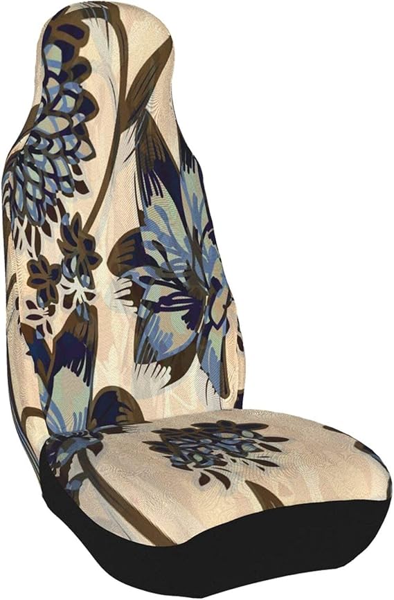 Seat Cover For Car Abstract Flower Retro Vintage Brown Car Chair Cover