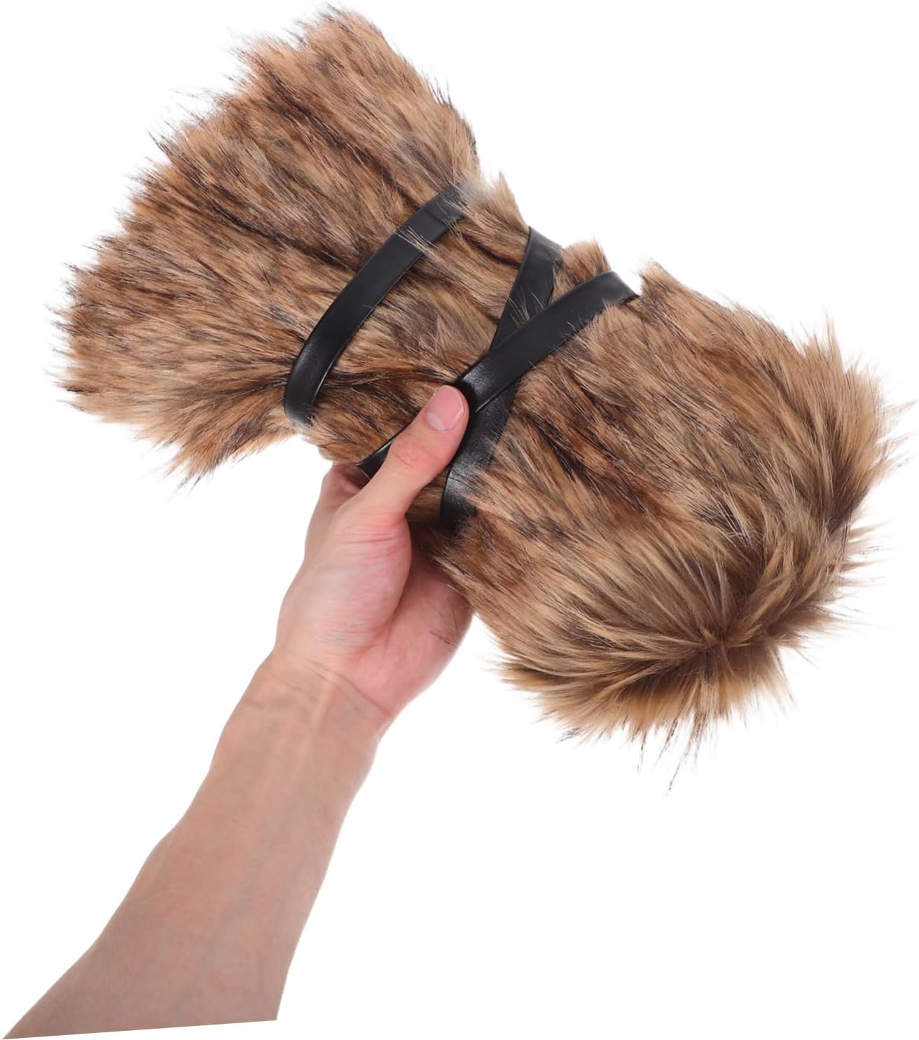 Didiseaon 2 Pairs Adjustable Faux Fur Leg Warmers for Viking Costume Accessories for Halloween and Cosplay Comfortable Leg Wraps for Festivals and Parties