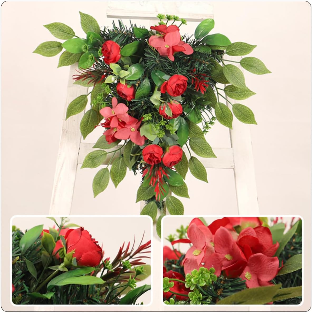 Black Artificial Hydrangea Swag for Wedding Arch Frame Wall Decor