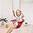 Swing Seat for Kids Heavy Duty Rope Play Secure Children Swing Set,Perfect for Indoor,Outdoor,Playground,Home,Tree,with Snap Hooks and Swing Straps,440 lbs Capacity,Red