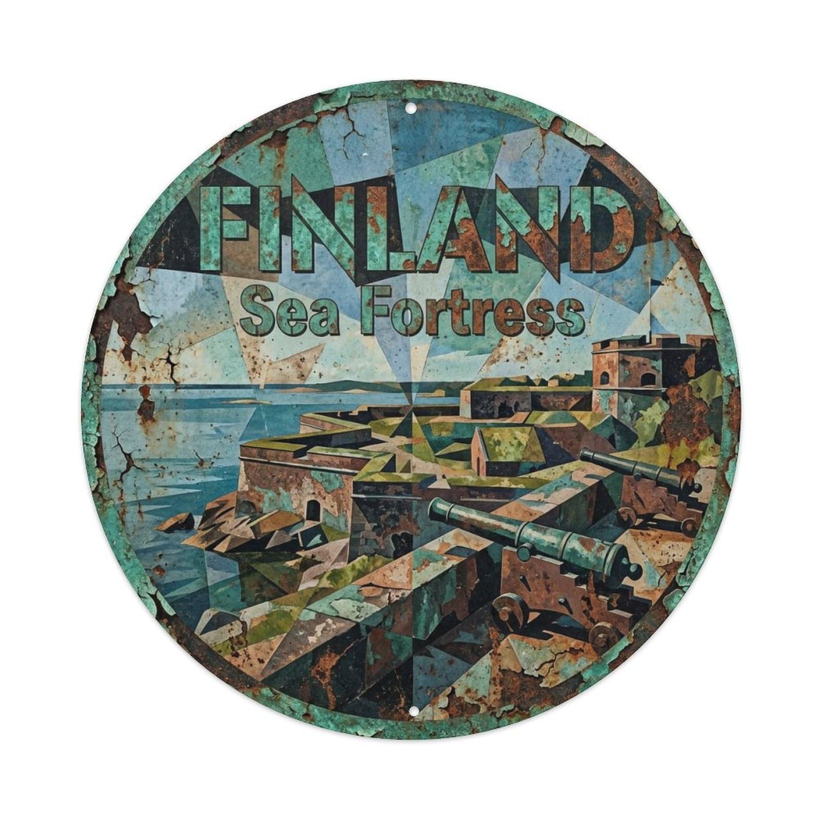 Vintage Travel Finland Scenic Metal Tin Sign