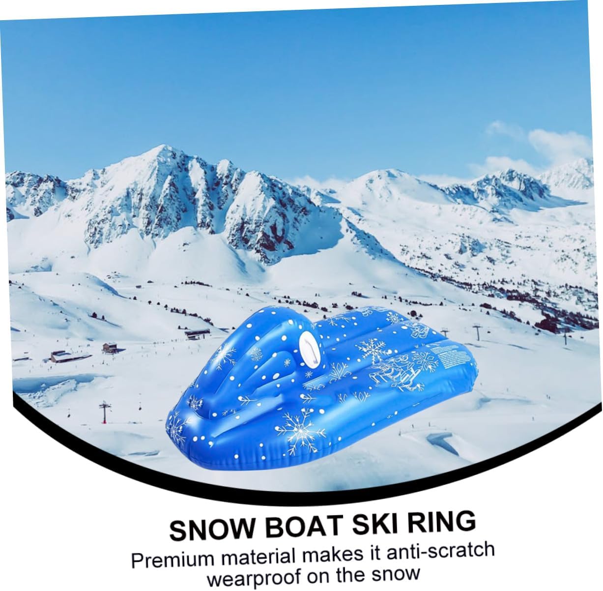 UPKOCH Inflatable Snow Sled and Skiing Tube, Cold-Resistant PVC Material, Portable Winter Snow Tube Sled for Outdoor Sledding Fun