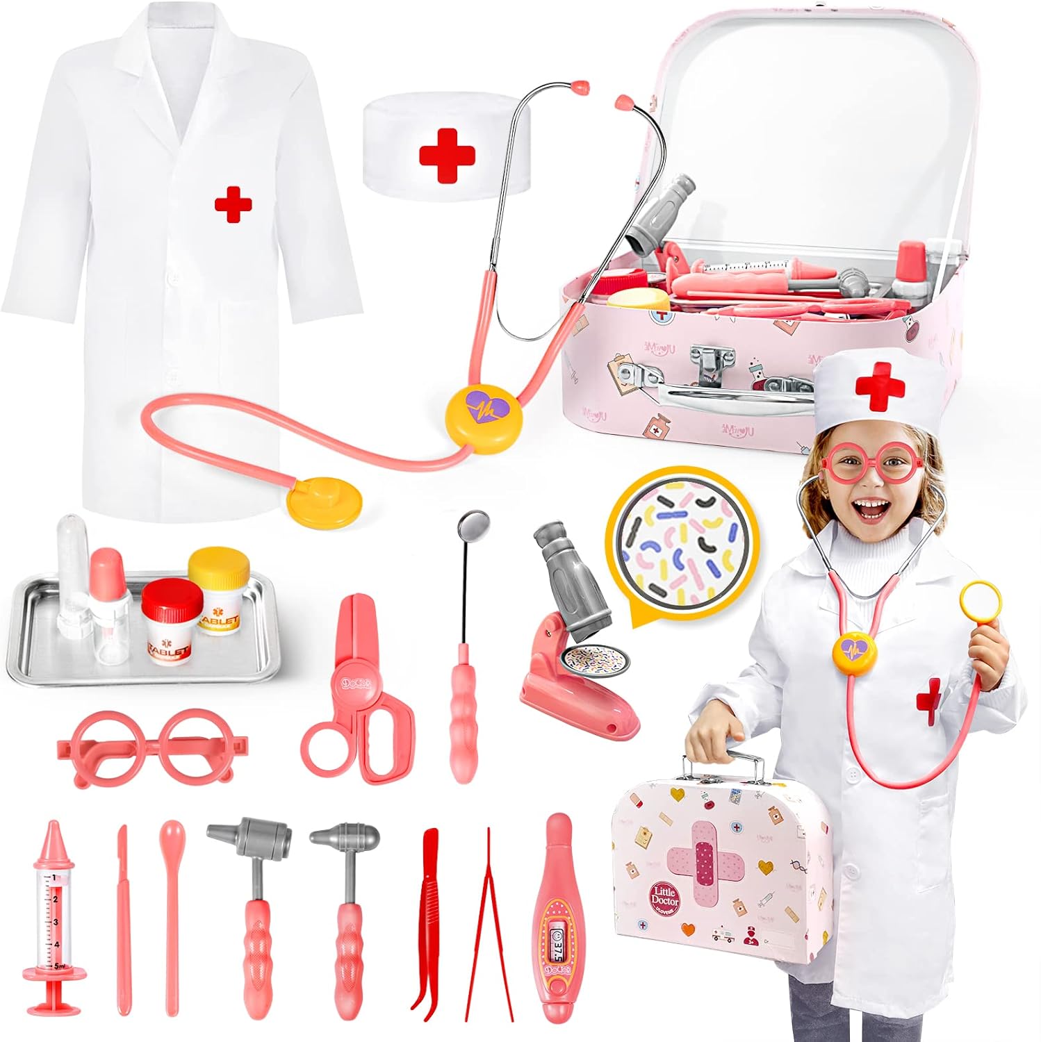 Amazon 子供用医者キット ごっこ遊び 教育医療キット お医者さん おもちゃ
