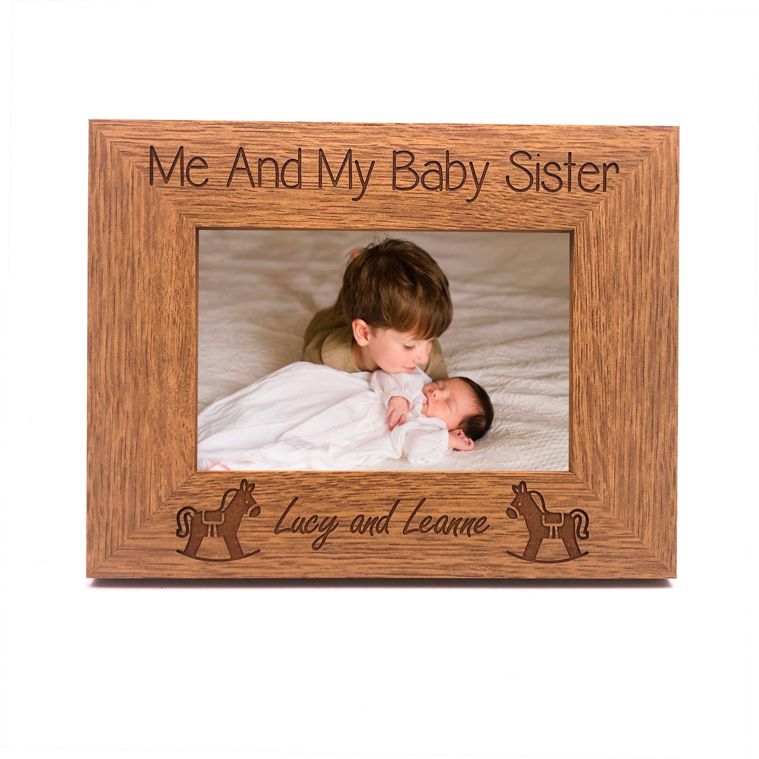 Ukgiftstoreonline Personalised Me And My Baby Sister Engraved Photo Frame (4 X 6 Inch)