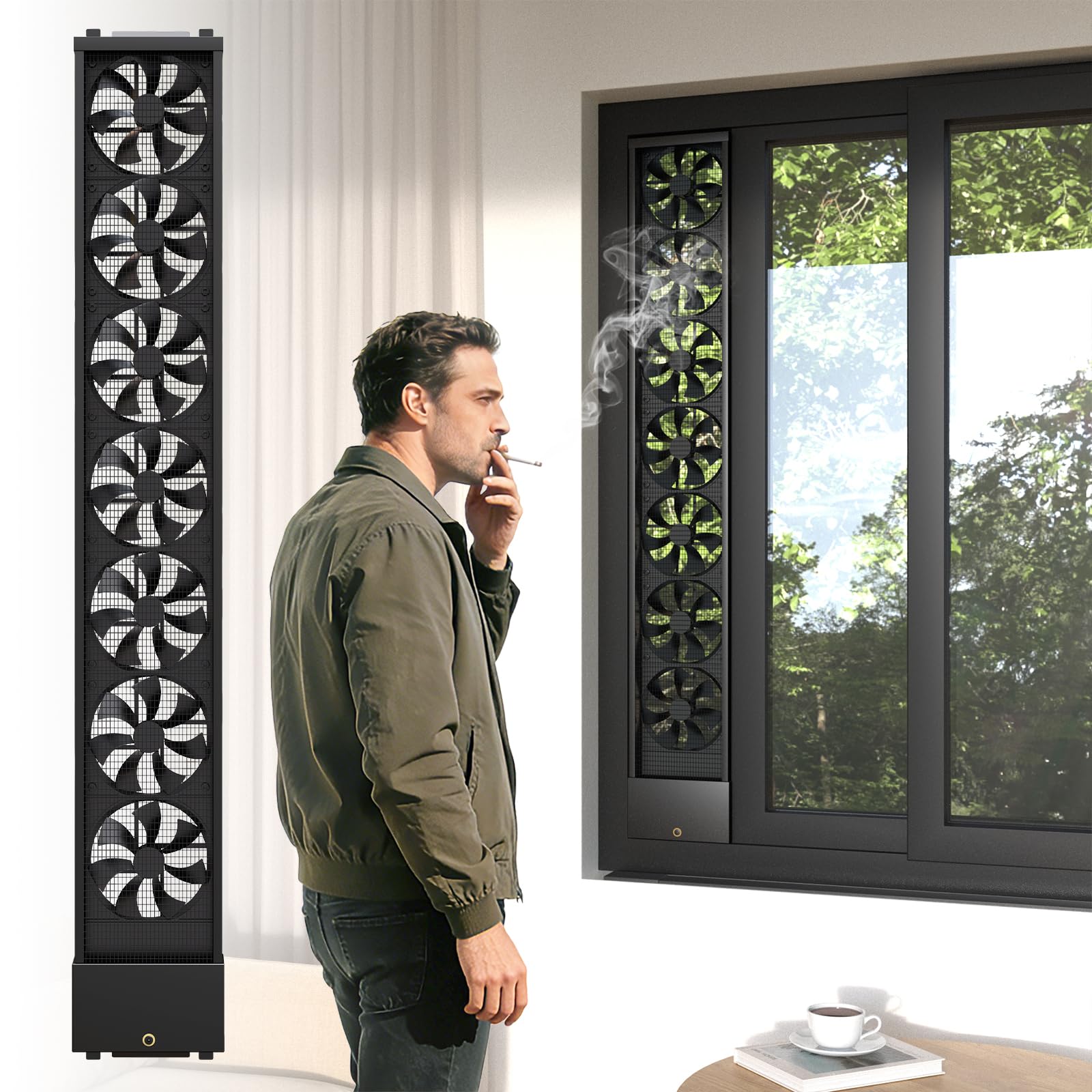Vertical Window Fan for Sliding Windows (110~115cm/43.3~45.3in)