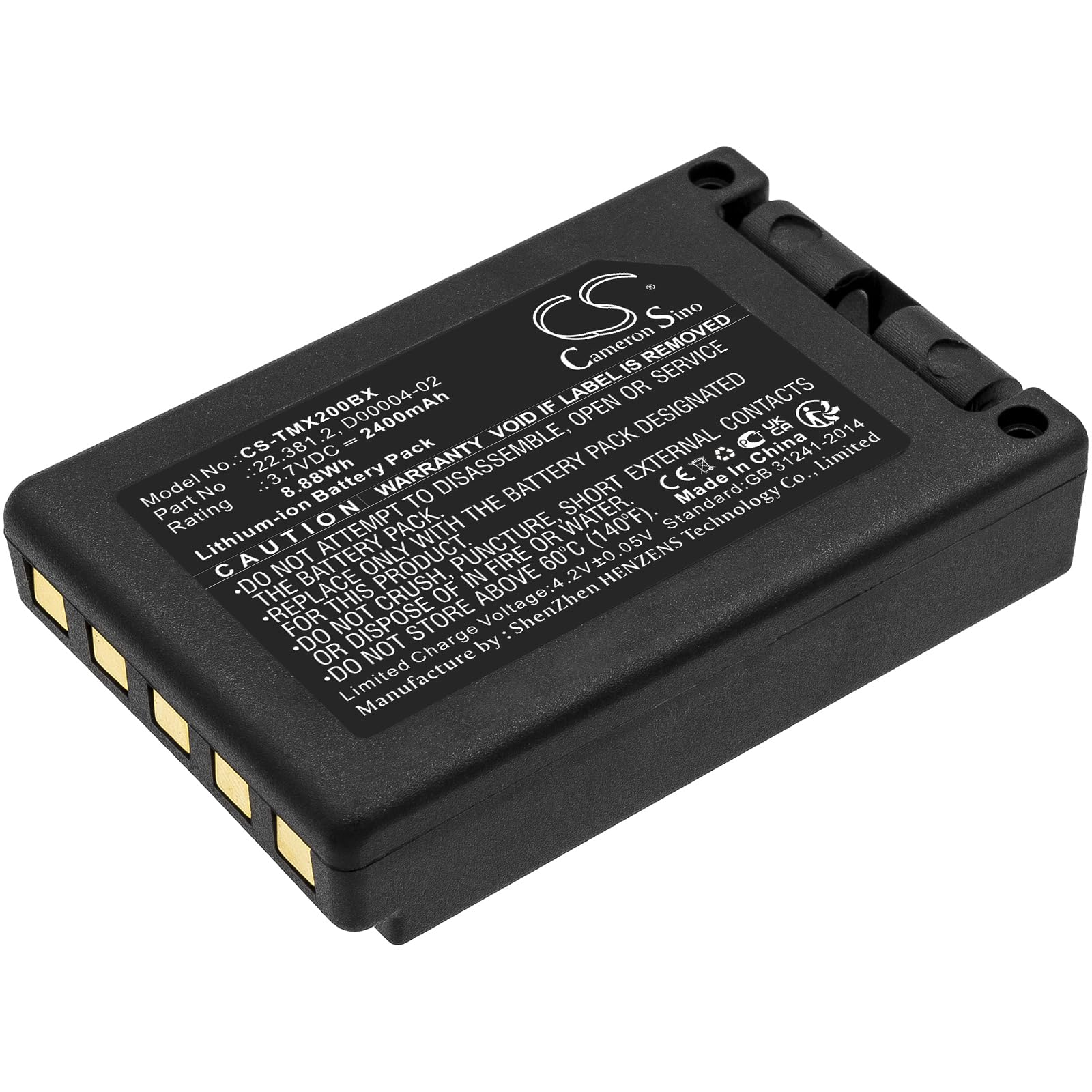 TECHTEK Batería 2400mAh Compatible con [Teleradio] TG-TXMNL, Transmitter Tele Radio TG-TXMNL sustituye 22.381.2, D00004-02, D4-02, M245060 FBA