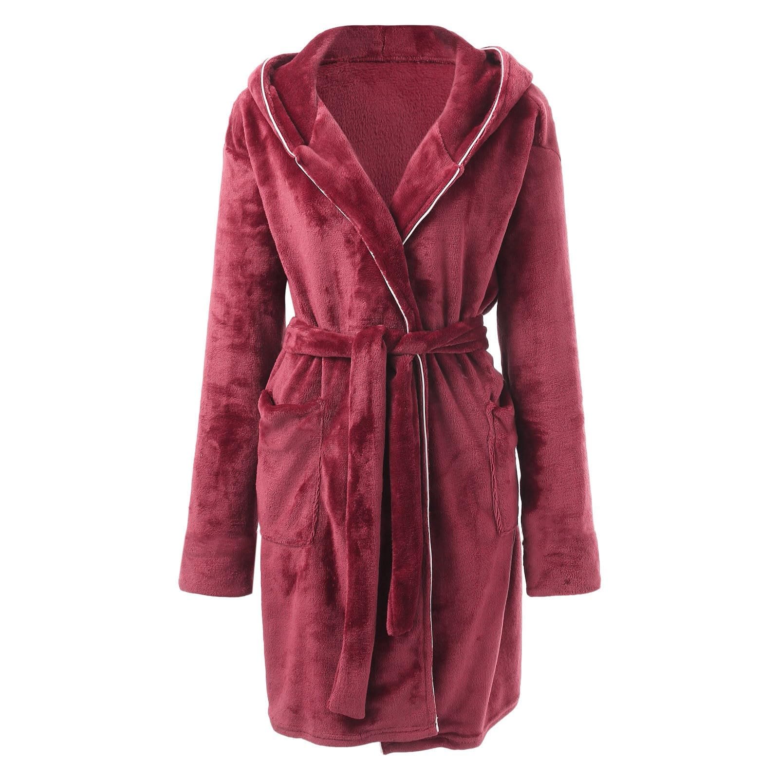 Peignoir court moelleux pour femme - Peignoir de sauna avec capuche