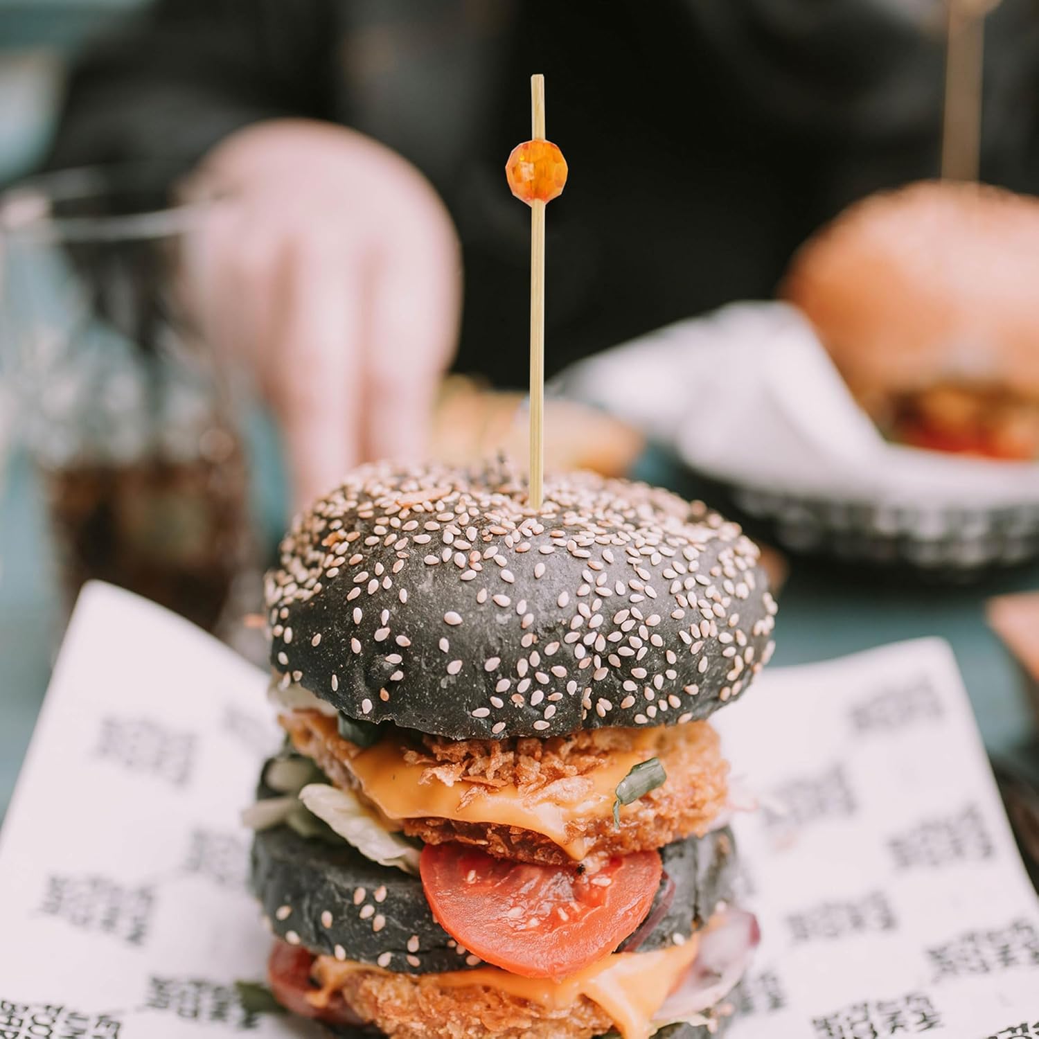 BambooMN 5.9" Decorative Diamond End Bamboo Cocktail Fruit Sandwich Hors D'oeurves Picks Skewers for Catered Events, Holiday's, Restaurants or Buffets Party Supplies, 1000 Pieces