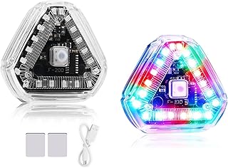 2PCS Solar Powered Wireless Car Strobe Light, Magnetic Warning Beacon Lamp, Waterproof LED Safety Flash Signal Light for Truck, Motorcycle, Drone, Aircraft, Bike Camping, Outdoor Emergency Use