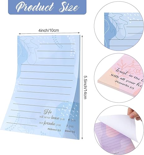 Miniatura 2 de Colarr Paquete de 16 480 hojas de notas adhesivas de la Biblia de 4 x 5. Bloc de notas cristianas de 5 pulgadas, bloc de notas religiosas con