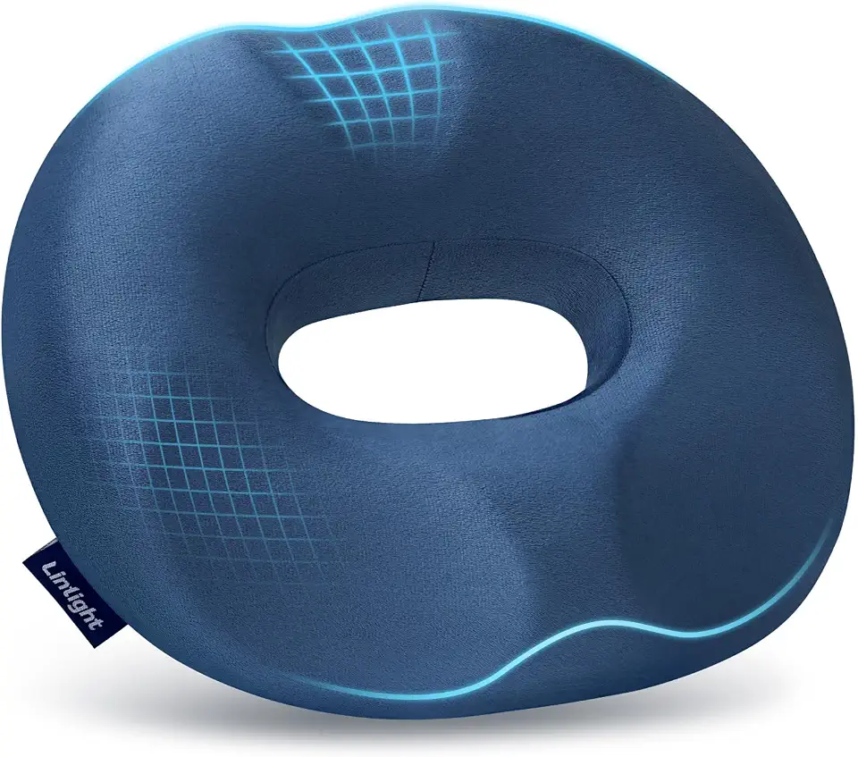 Almofada Cóccix Ortopédica Ergonômica Viscoelastico Espuma para Suporte Pélvico Alívio Nervo Ciático e Hemorroida
