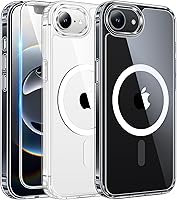 Vista 265 de FNTCASE Funda transparente para iPhone 16: fundas magnéticas para teléfonos con protector de pantalla a prueba de caídas compatibles con Magsafe