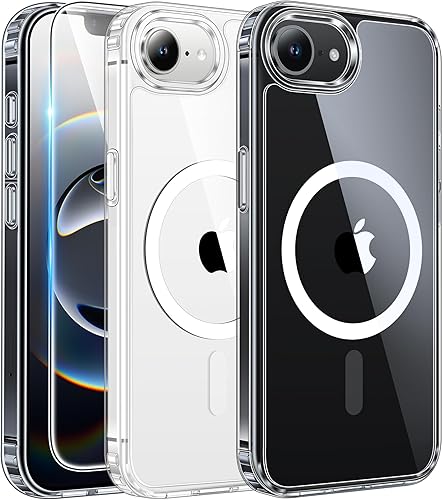 Miniatura 265 de FNTCASE para iPhone Air Case Clear: Fundas magnéticas para teléfono con protector de pantalla a prueba de caídas, compatibles con Magsafe, delgadas