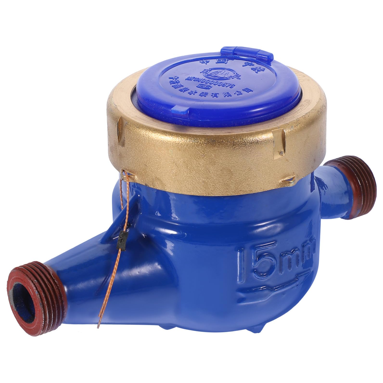 VILLCASE Medidor de Agua Dn15 de Metal Resistente Corrosión Cubierta Protectora, Fácil de Instalar para Medición Precisa en Hogares y Jardines Estilo Aleatorio