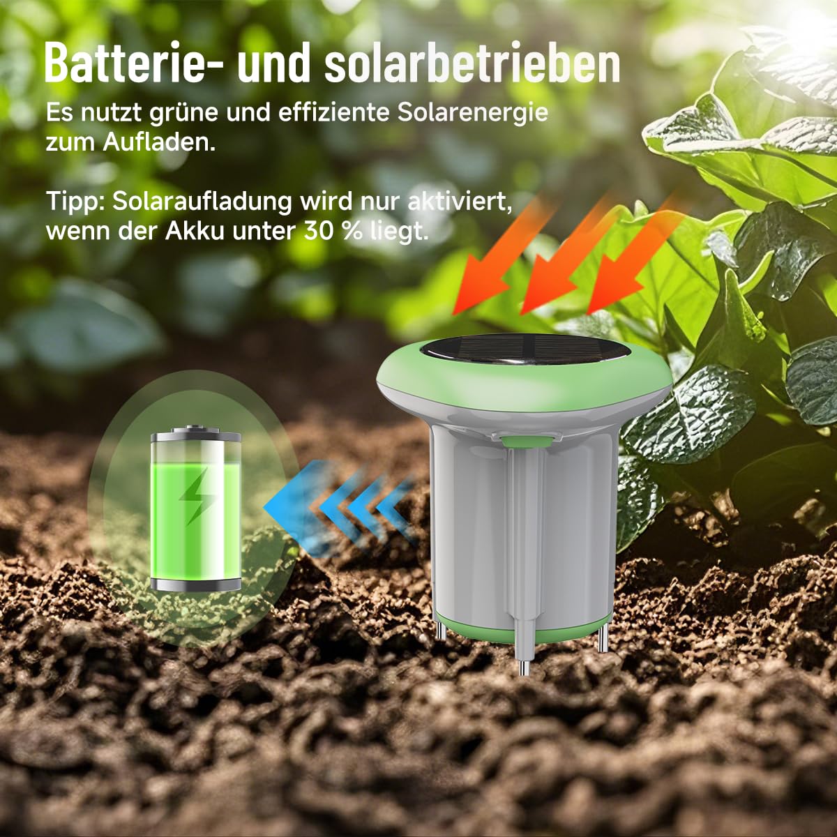 Smart 3-in-1 Bodenfeuchtigkeits-/Temperatur-/Düngemessgerät, digitaler Bodensensor mit Tuya/Smart Life APP-Push-Benachrichtigung für Garten/Landwirtschaft/Rasen