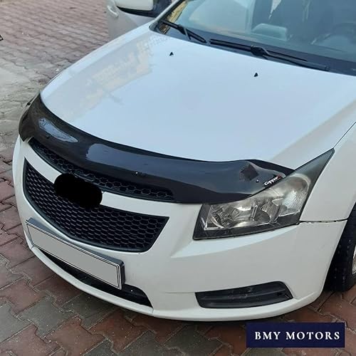 Miniatura 4 de BMY Deflector de capó/protector de insectos delantero compatible con Chevrolet Cruze 2010-2015 Protector de capó | Partículas e insectos |