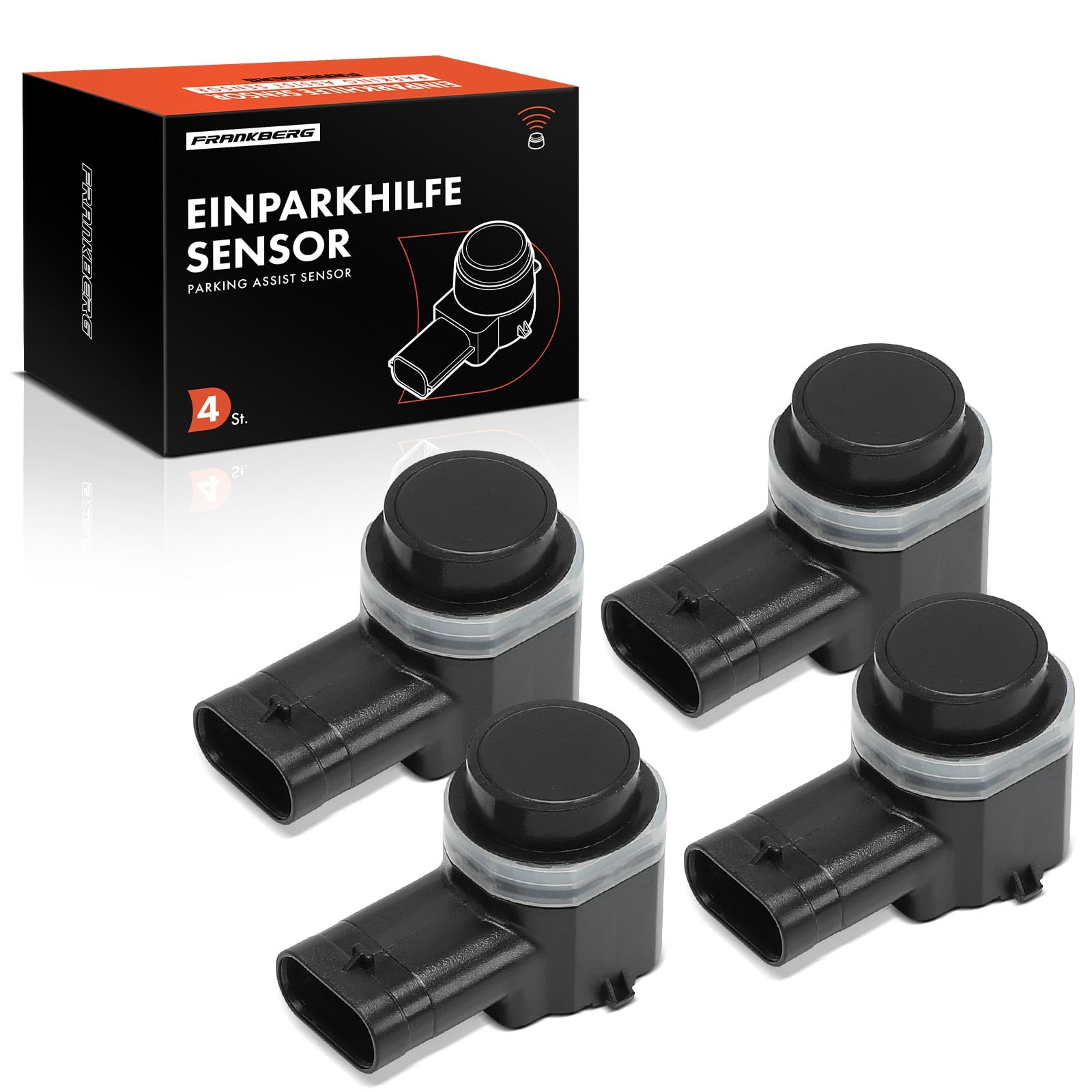 Frankberg 4x Parksensor Vorne Hinten Kompatibel mit 500 312 0.9L-1.4L 2007-2024 Punto 1.4L 2008-2012 500 C 312 0.9L-1.4L 2009-2024 500/595/695 1.4L 2008-2024 Replace# 71775015