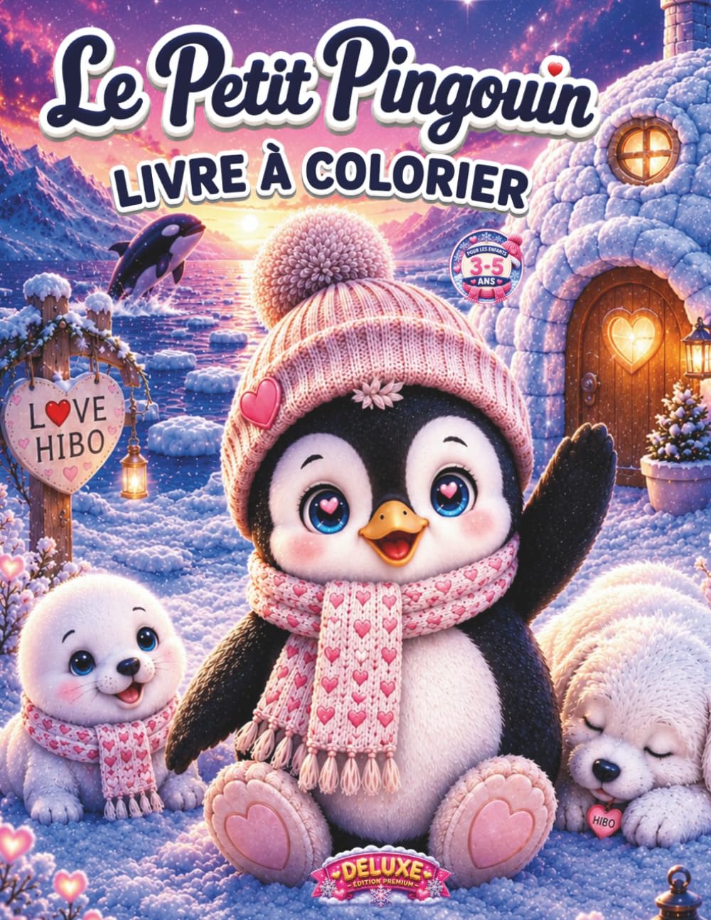 Le Petit Pingouin Livre à colorier: Adorables Amis d'Hiver