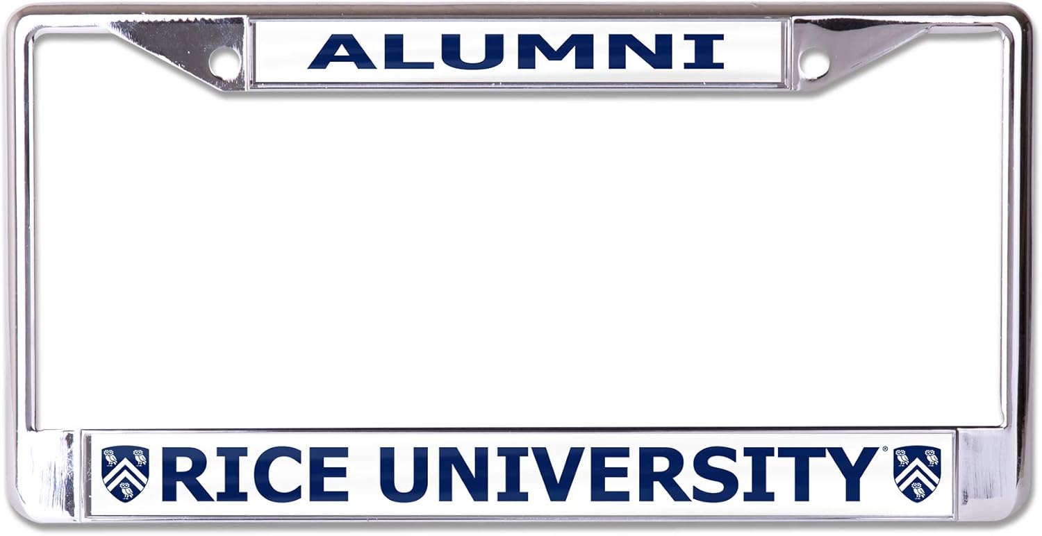 Rice University Alumni Chrome License Plate Frame