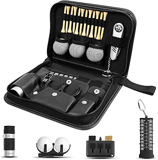 Golf Accessories Set Gifts, Golf Balls,Golf Tees, Golf Multifunctional Divot Tool, Rangefinder, Golf Brush, Golf Scorer, Golf Ball Clamp for Men and Women