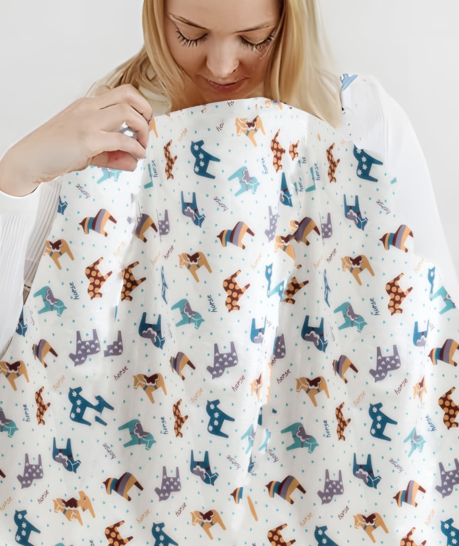 AGMITRAKA 2Pcs Premium Nursing Cover for Breastfeeding Mothers - Soft Feeding Apron & Multi-Use Cover for Nursing Moms with Adjustable Strap, Baby Care Essential for Discreet Nursing - Image 5 thumbnail