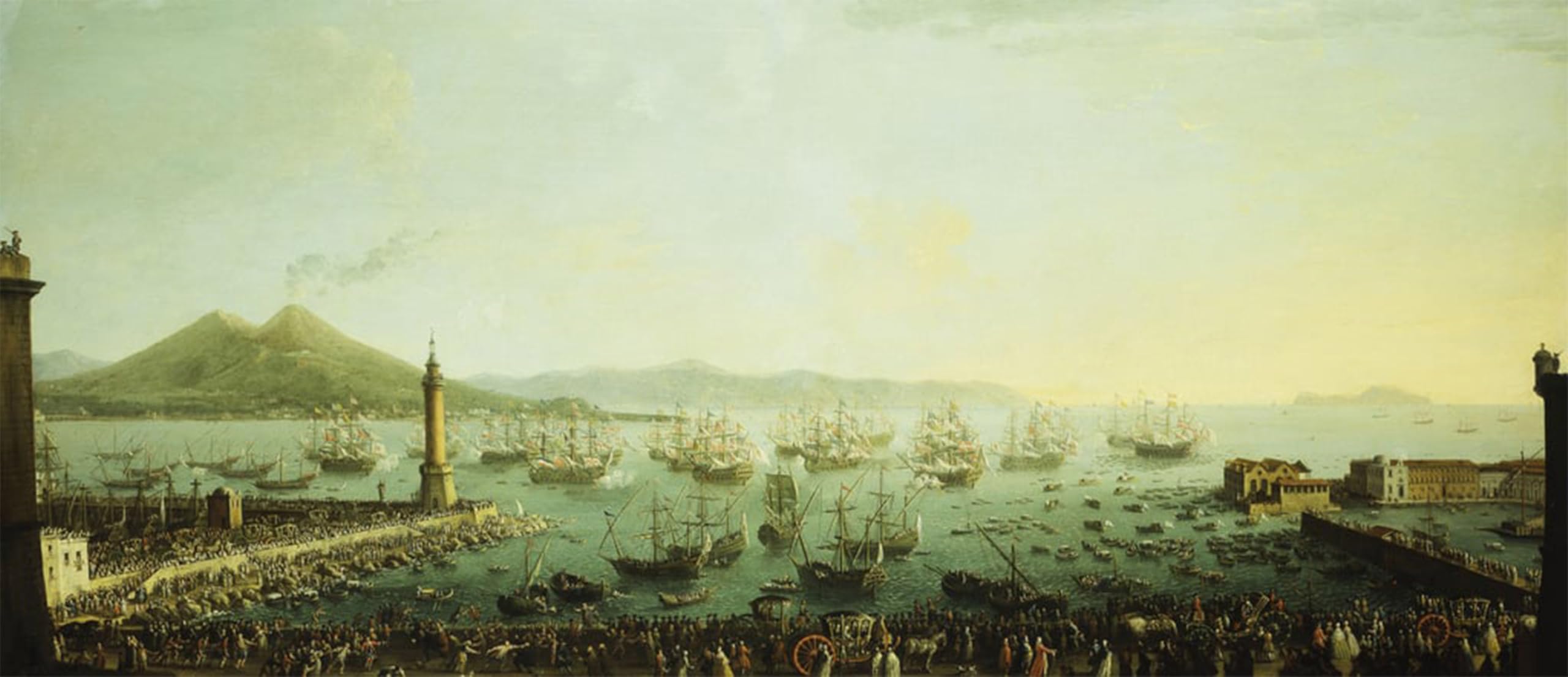 ARTXLXXBN Famous Art Print Poster Vintage Wall Art the Embarkment of King Charles Iii From Naples by Antonio Joli Canvas Art Poster for Home Decor 60x90cm