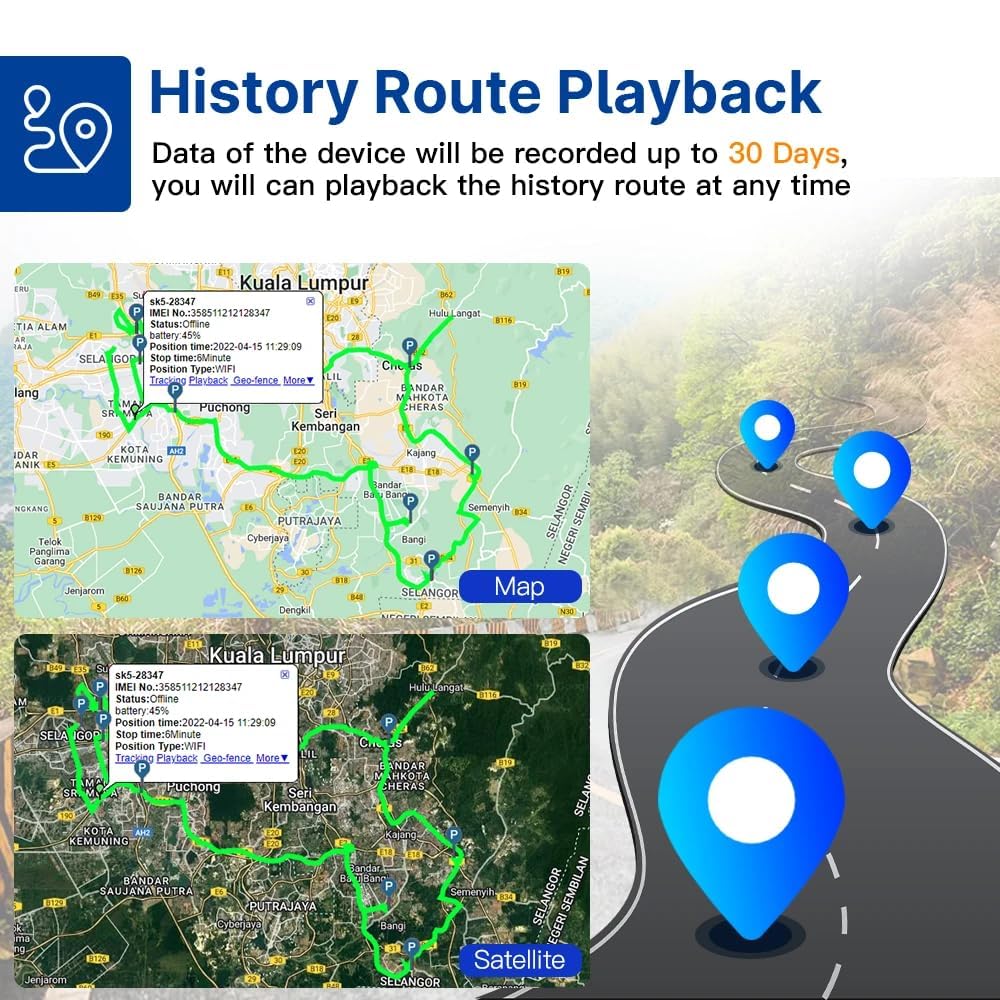 GPS Tracker Étanche Temps Réel Espion Professionnel Anti-Perdu Alarme APP Gratuite GPS Tracker pour Voiture Moto Navire Flotte 150 Jours en Veille