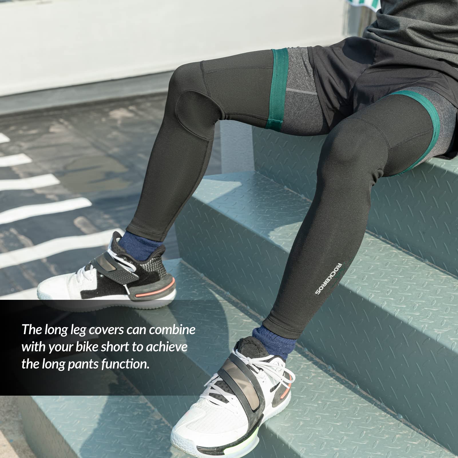 ROCKBROS Calendadores de Brazaos/Piernas para Hombre Mujeres Conjunto Perneras Térmicas y Mangas de Brazaos de Ciclismo Running Deportes al Aire Libre S-3XL