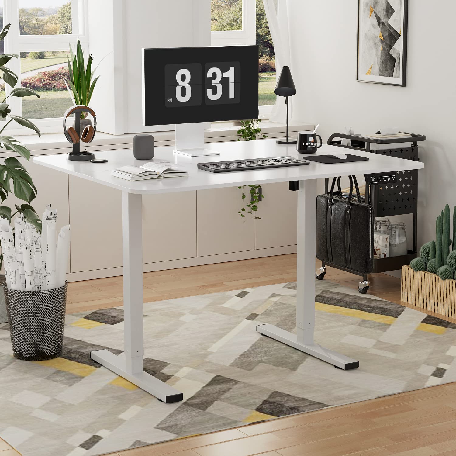Snapklik.com : YESHOMY Height Adjustable Electric Standing Desk 40 Inch ...