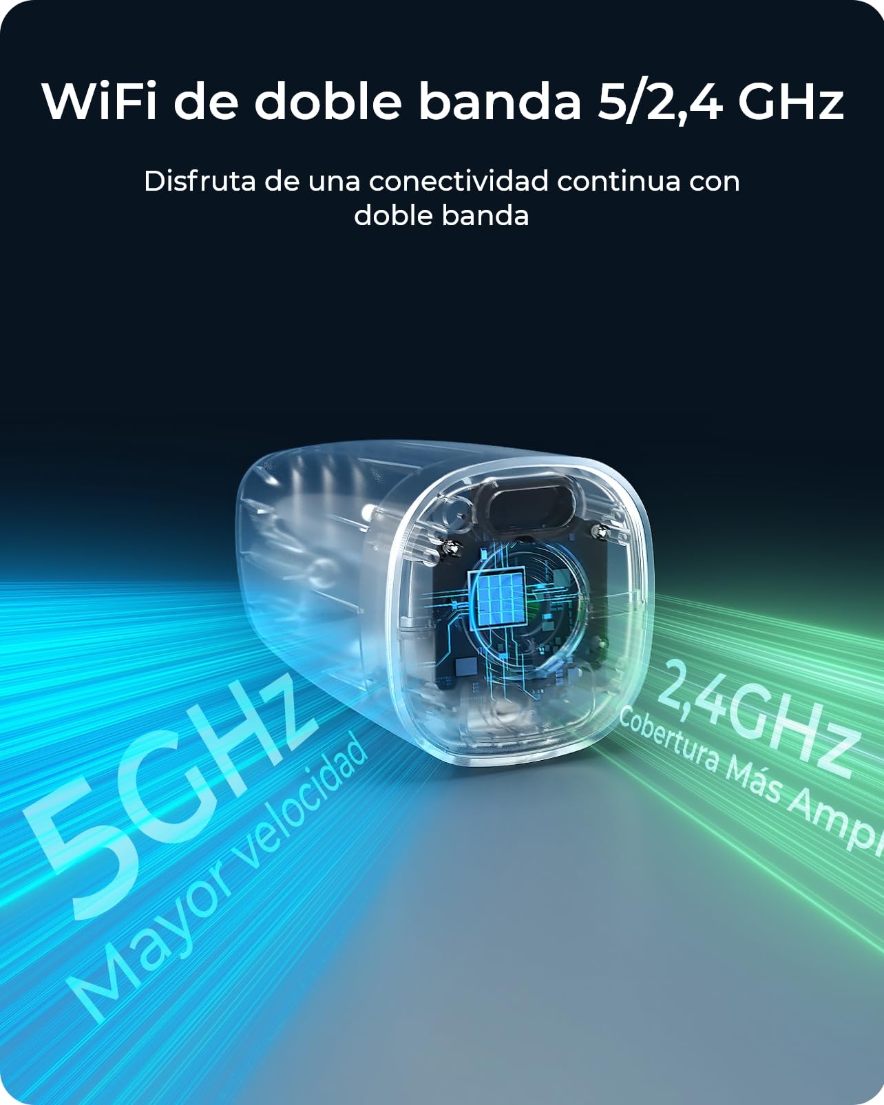 Reolink 4K 8MP Camara Vigilancia WiFi Exterior Bateria, Audio Bidireccional | Camera de Vigilancia sin Cables, Almacenamiento MicroSD/Nube, Detección & Alarma Instantánea, Argus Eco Ultra con Panel Solar